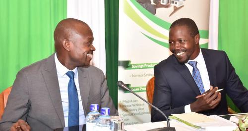 LWANGA MBECHE [CEO KIMISITU SACCO LTD] PHILLIP OYUKO [CHAIRMAN ,KIMISITU SACCO LTD